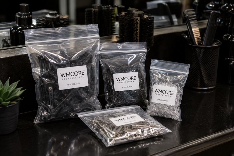 Imagen de bolsas de cierre hermético Minigrip para el uso de elementos de peluquería